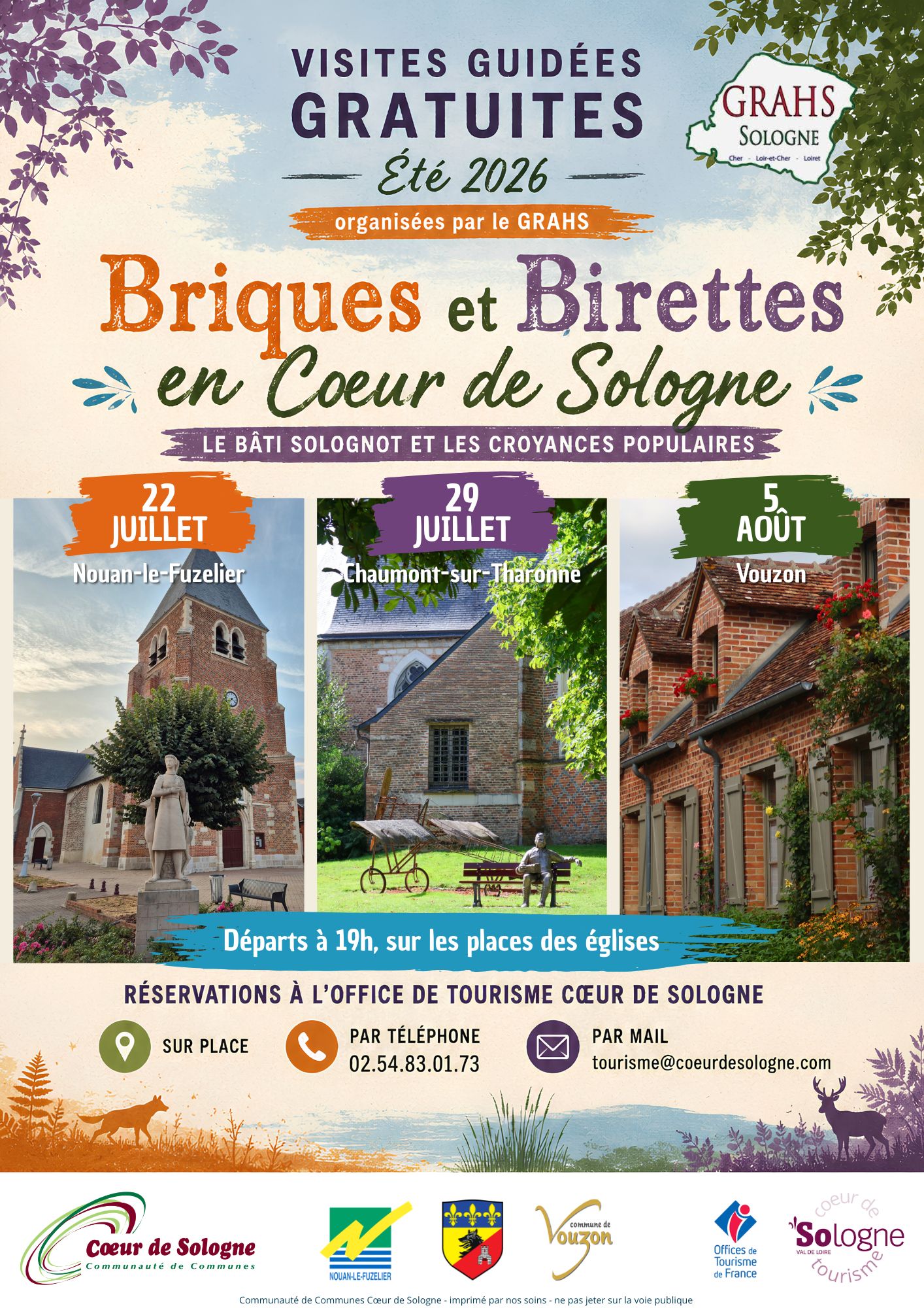 Affiche Visites Été 2026 GRAHS X CDS