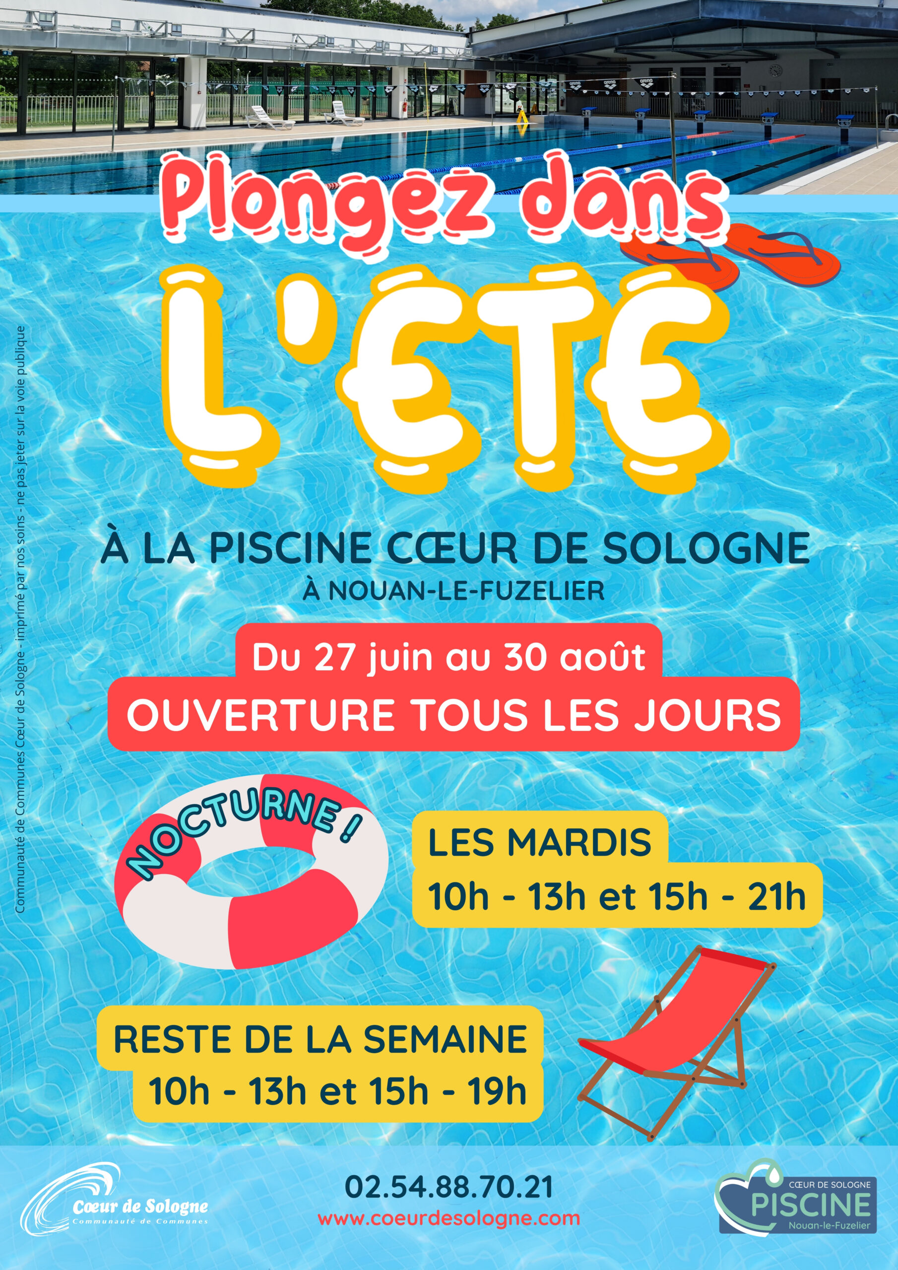 Horaires Piscine Été 2026