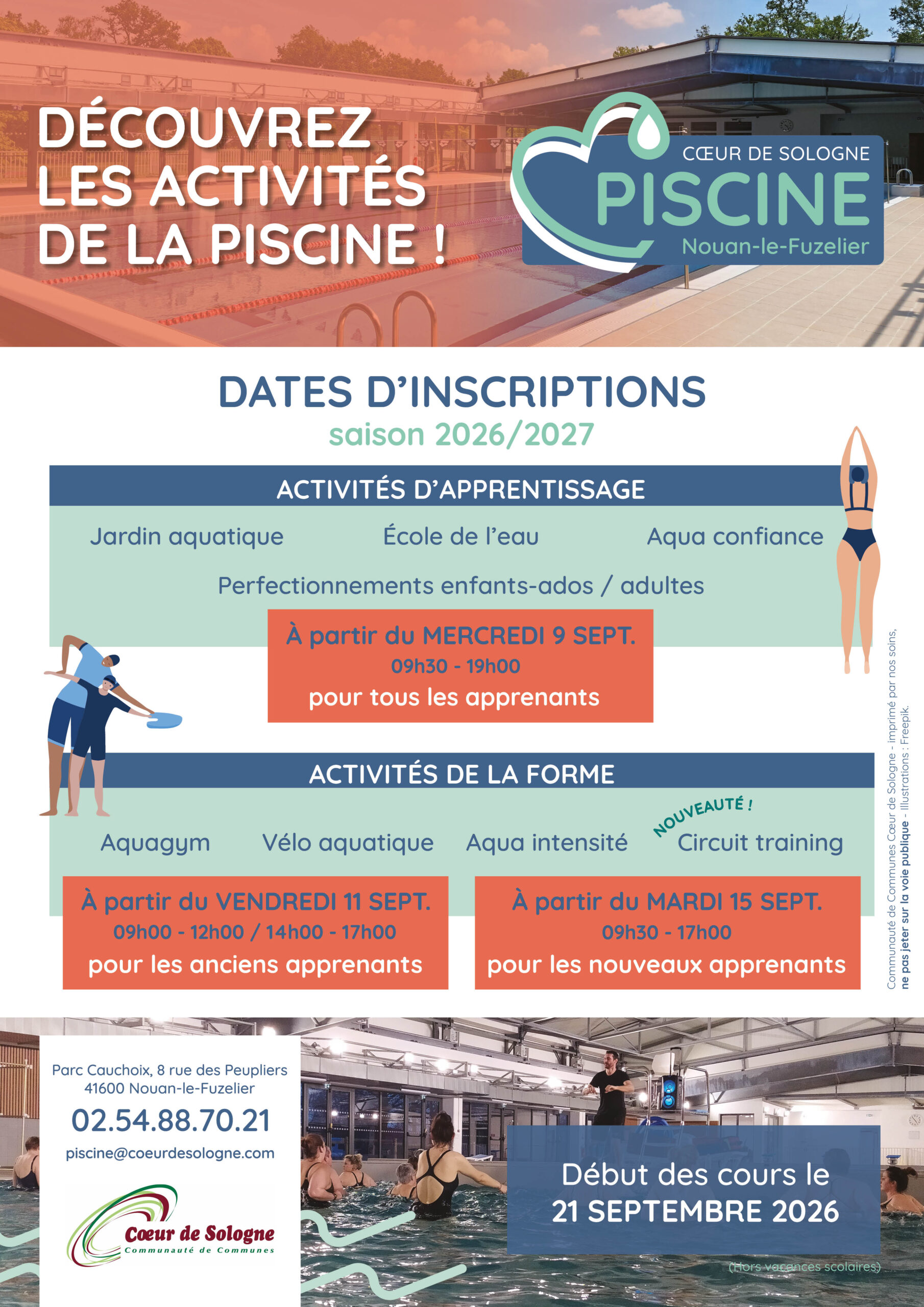 Piscines - Inscriptions activités 2026 - WEB